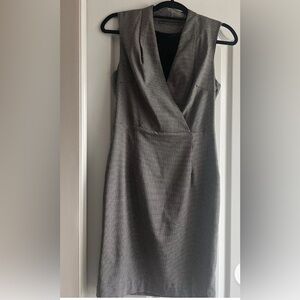 Zara |check  Gray Dress with Cutout Detail Sleeveless MIDI| Size M NWT